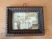 Antichitate ramă foto Tramp Art