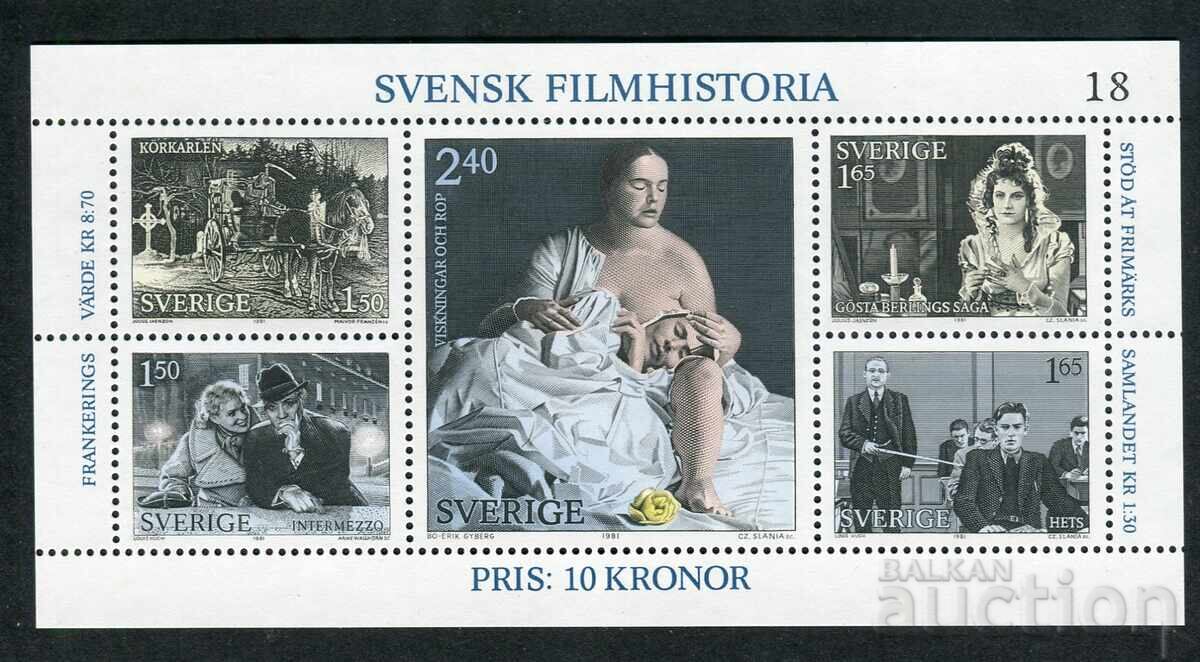 Σουηδία 1981. MnH - Ιστορία του Σουηδικού Κινηματογράφου, Τέχνη
