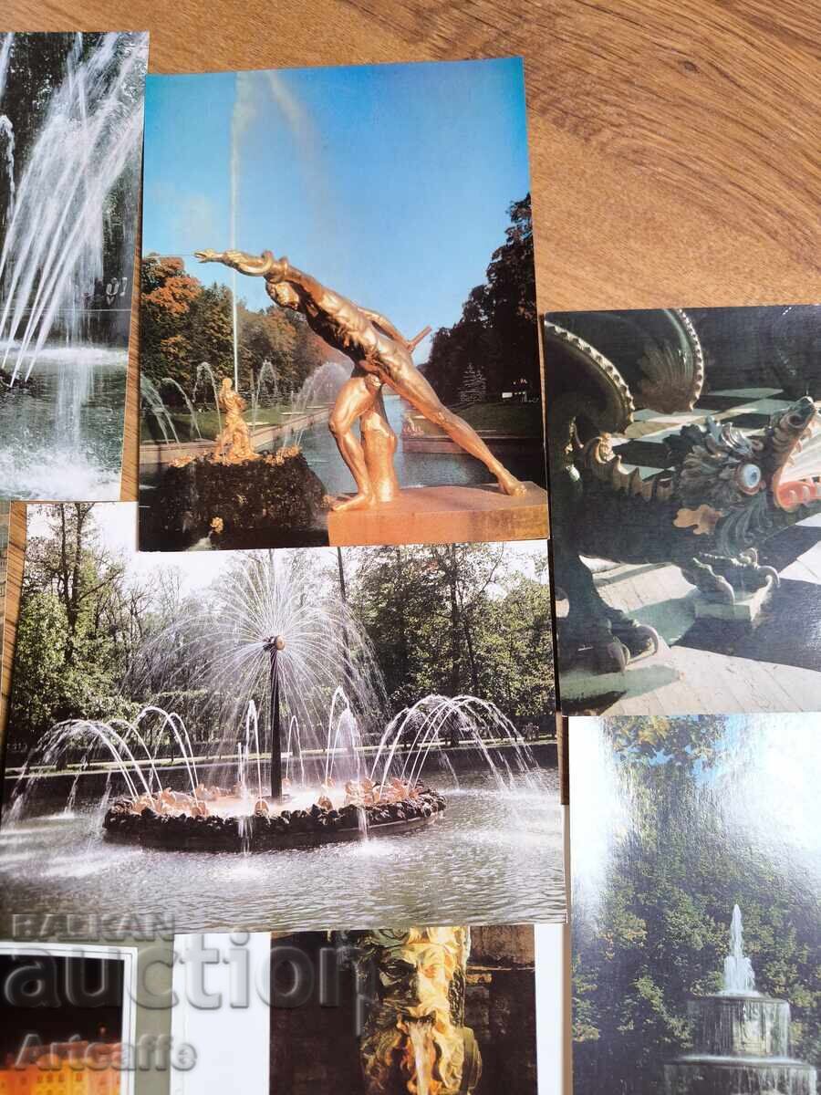 Set retro de cărți poștale „Peterhof” – URSS - 5