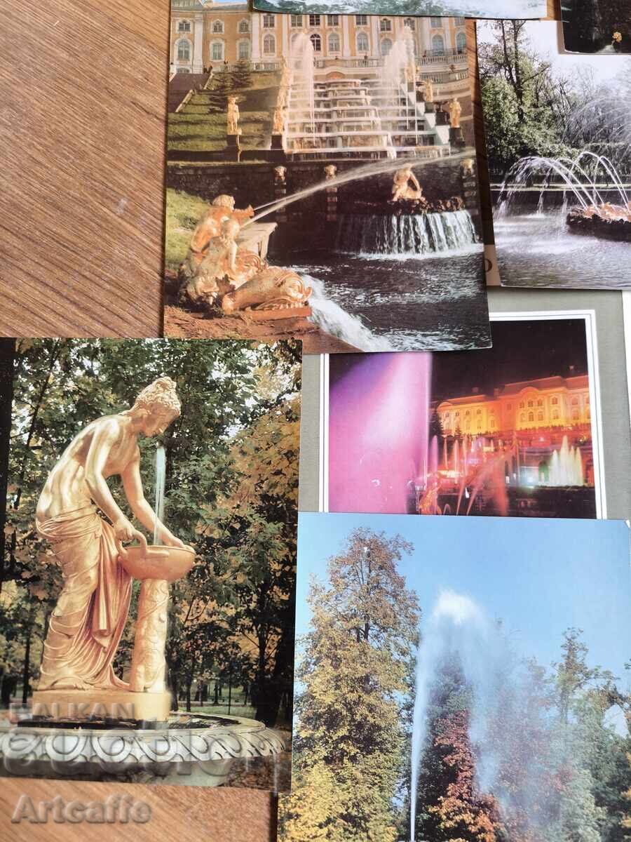 Set retro de cărți poștale „Peterhof” – URSS - 6