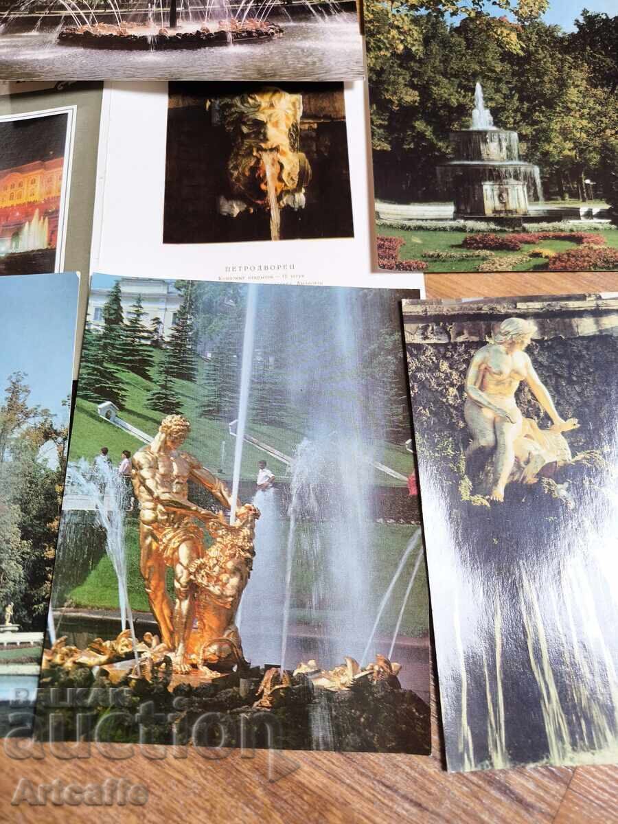 Set retro de cărți poștale „Peterhof” – URSS - 7