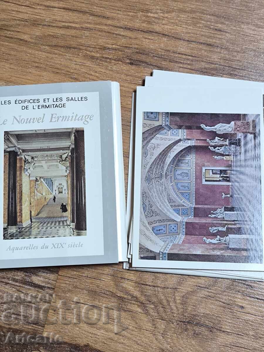 Set vintage de cărți poștale „Noul Ermitaj” (1975) cu preț € 10.00 | 19.56 BGN