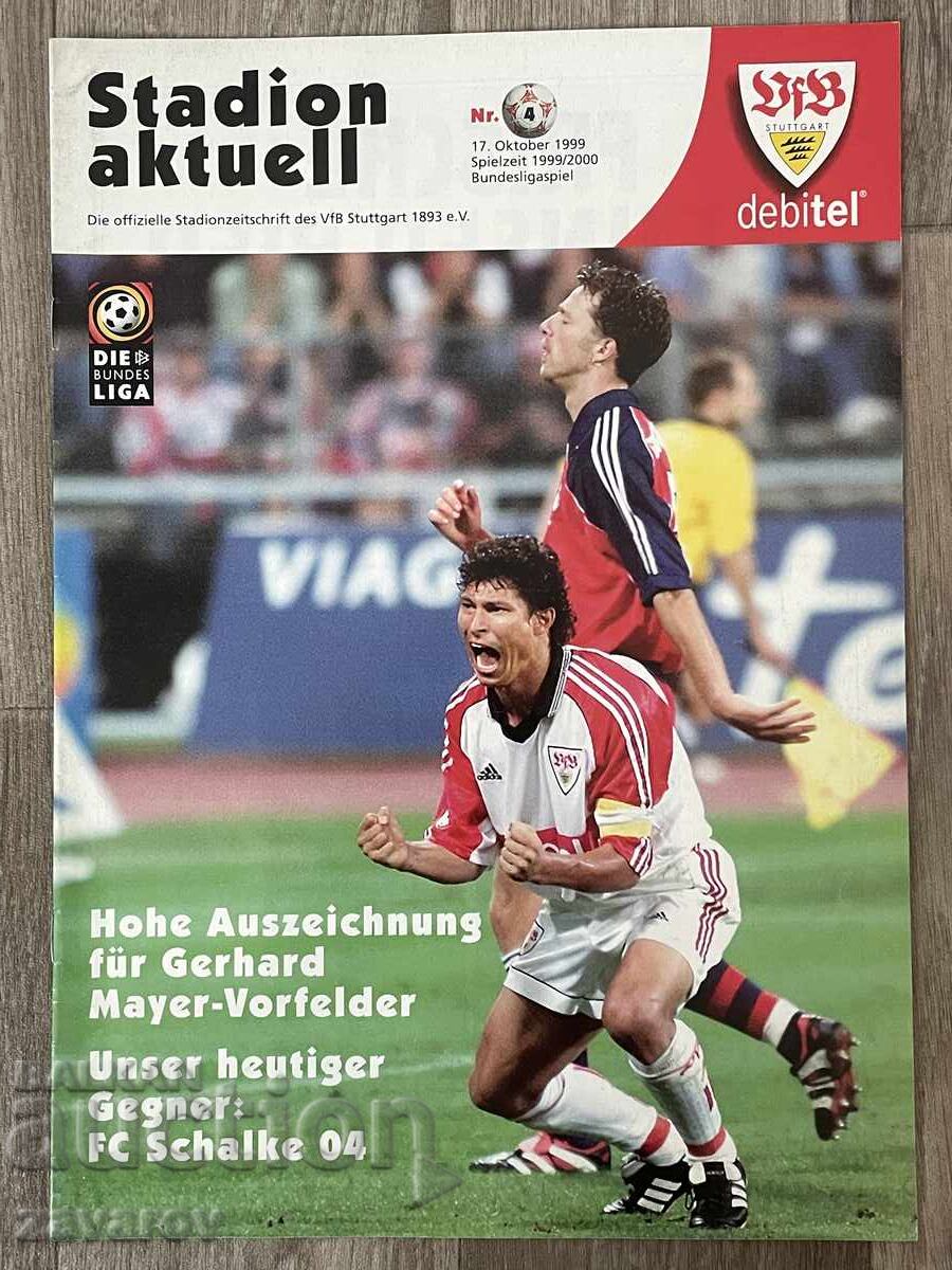 Stuttgart Schalke 04 Bundesliga Ballack Program Fotbal