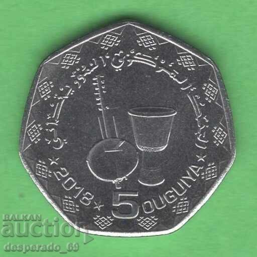 (¯`'•.¸   5 угии 2018 МАВРИТАНИЯ  UNC   ¸.•'´¯)