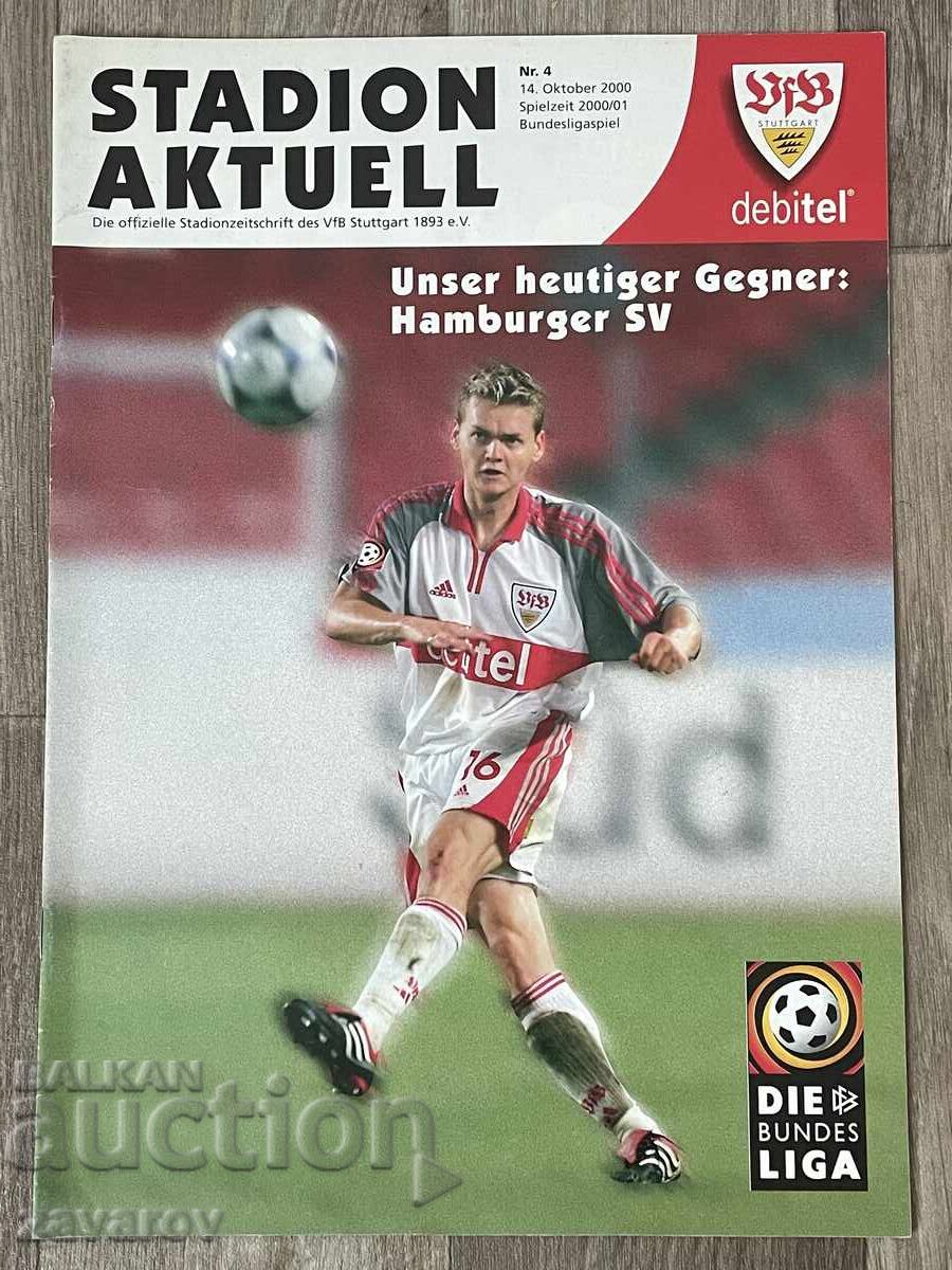 Stuttgart Hamburger SV Bundesliga Balakov Program Fotbal