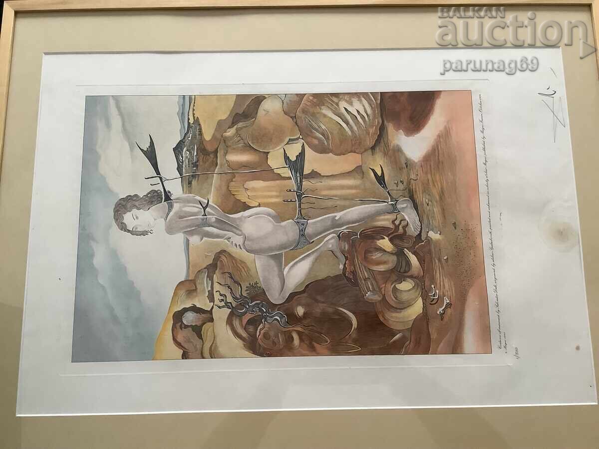 Аукцион Оригинална литография на Салвадор Дали (1904 - 1989)