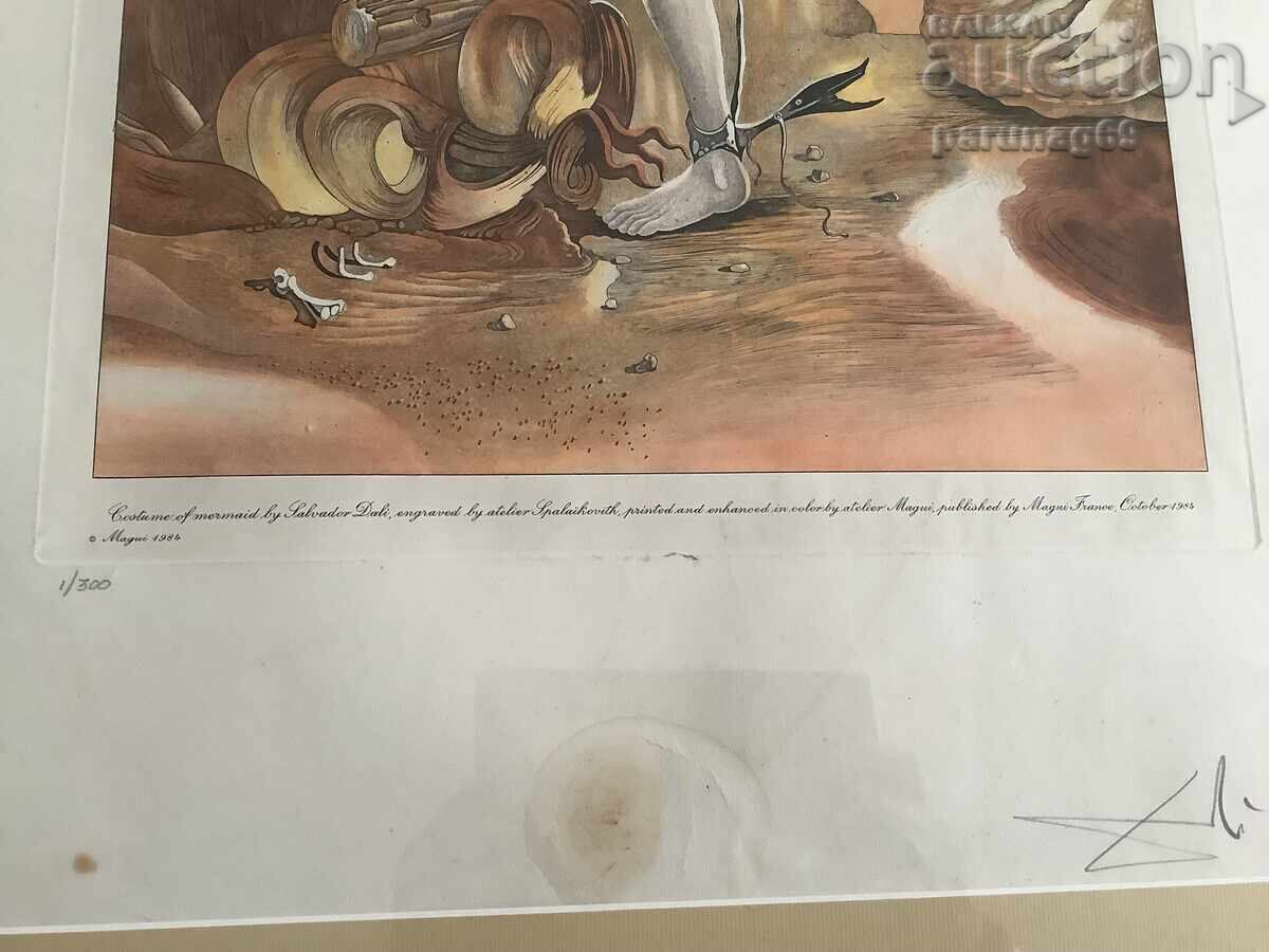 Доставка на Оригинална литография на Салвадор Дали (1904 - 1989)