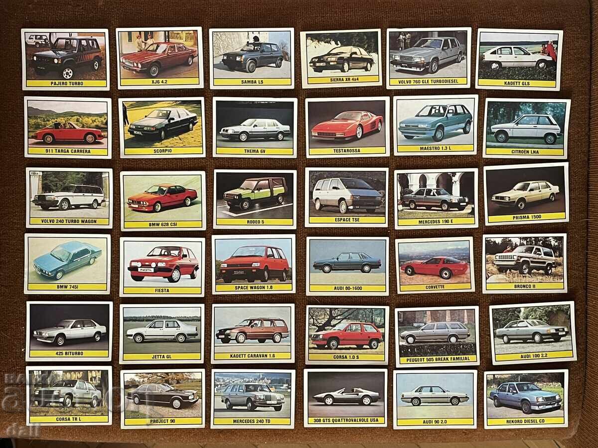 Licitație 1980, 115 Autocolante Mașini, Automobile, Panini