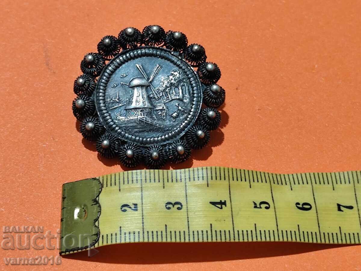 Vintage silver brooch with windmill - Netherlands with price € 30.00 | 58.67 BGN