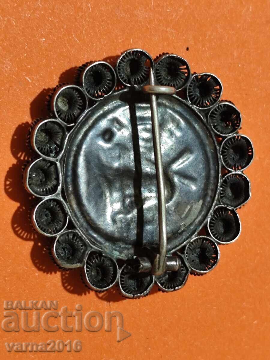 Auction  Vintage silver brooch with windmill - Netherlands