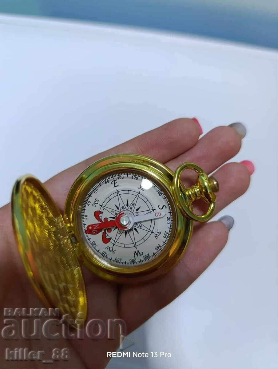 Busolă lichidă tip ceas de buzunar Plină cu lichid pe interior Busolă lichidă tip ceas de buzunar Plină cu lichid pe interior