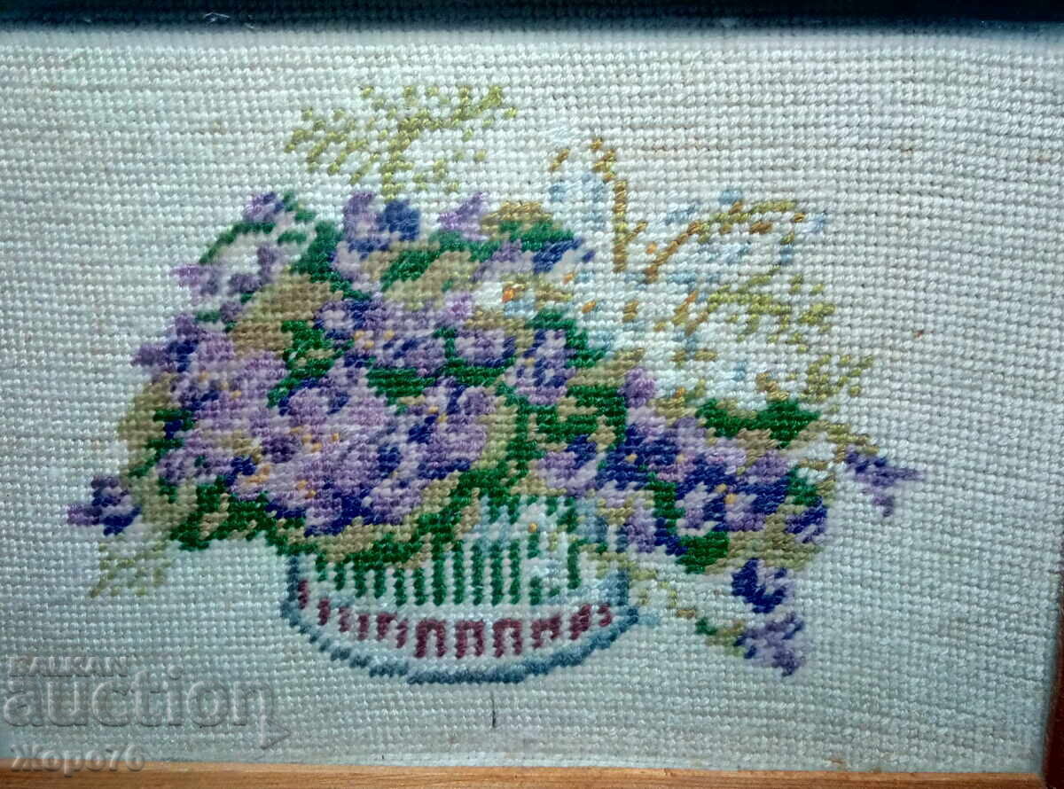 2 Stari rŭchno ushiti gobleni po model na Viler MINIATYURA - 5