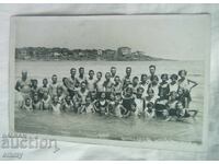 Παλιά φωτογραφία Σωζόπολη Κεντρική Παραλία - παιδιά, μαθητές σε κατασκήνωση
