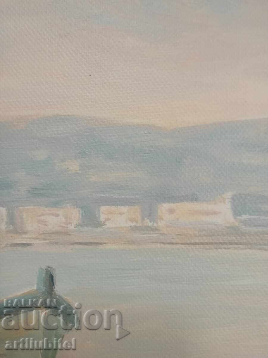 Livrarea Anatoli Panagonov - ulei pe pânză, 59 x 51 cm