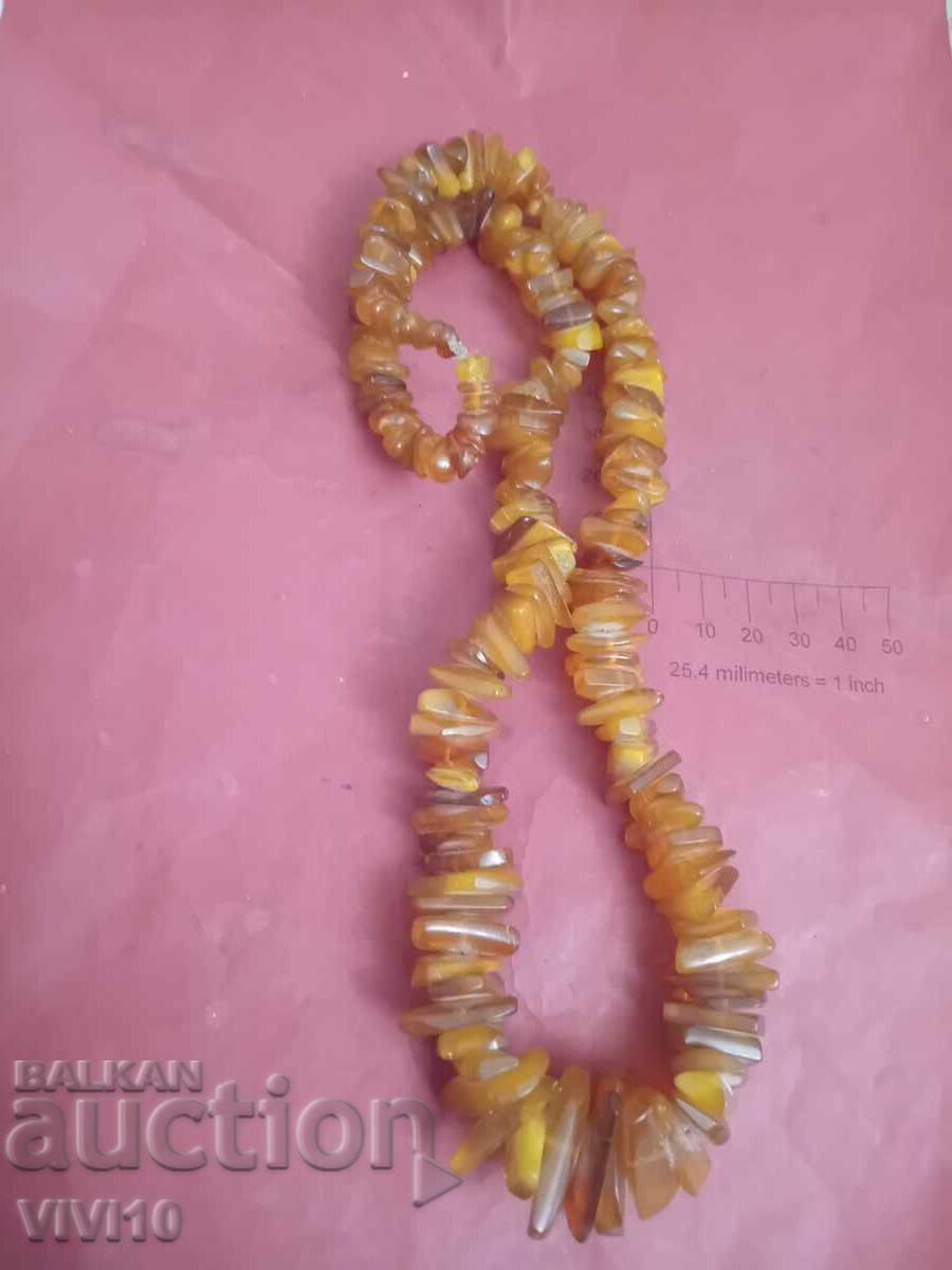 Colier vintage din chihlimbar 55cm