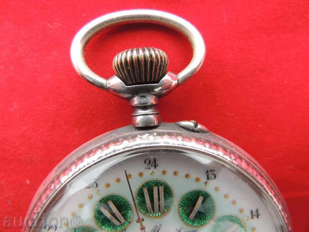 Ceas francez de buzunar din argint - sfârșitul secolului al XIX-lea cu preț € 406.48 | 795.01 BGN Ceas francez de buzunar din argint - sfârșitul secolului al XIX-lea cu preț € 406.48 | 795.01 BGN