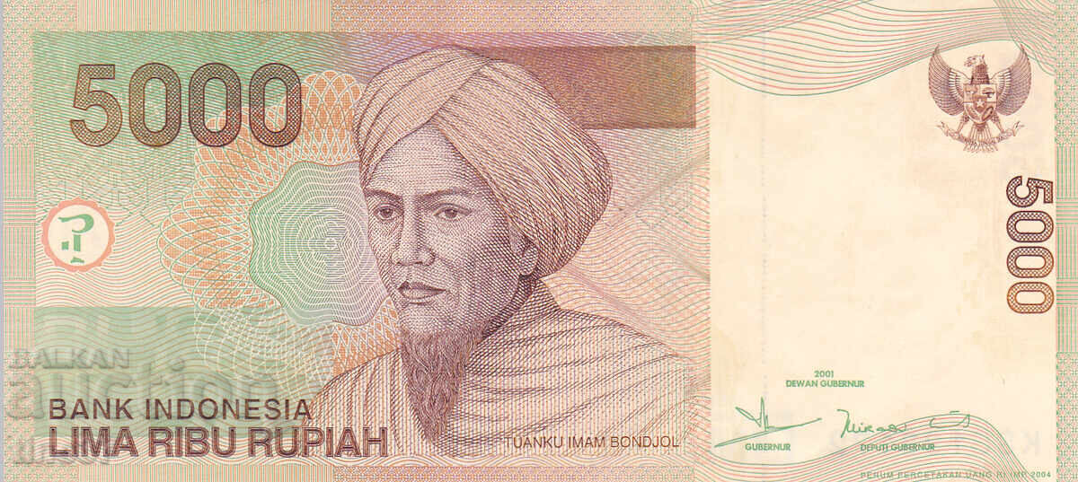 tino37 - INDONEZIA - 5000 RUPII - 2001/04 - XF cu preț € 0.90 | 1.76 BGN