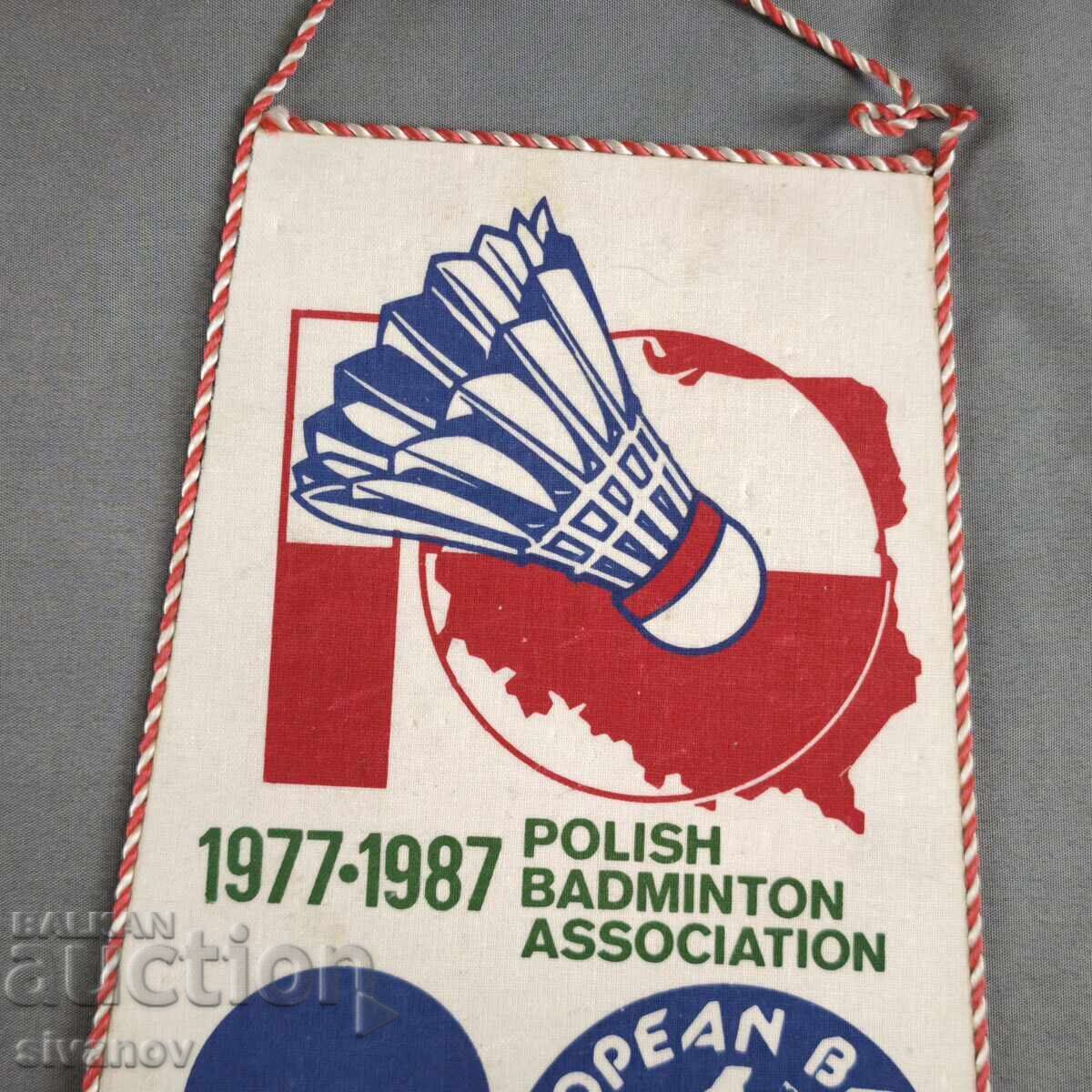 Σημαία από το 1987 για τα 20 χρόνια του πολωνικού μπάντμιντον #6371 με τιμή € 4.99 | 9.76 BGN