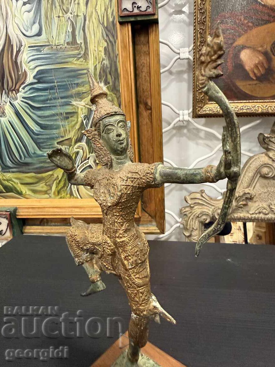 Figurină thailandeză din bronz a prințului Rama. Nr. 7992 - 5