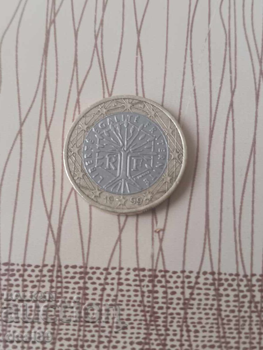 Monedă 1999. Valoare nominală de 1 € cu preț € 300.00 | 586.75 BGN