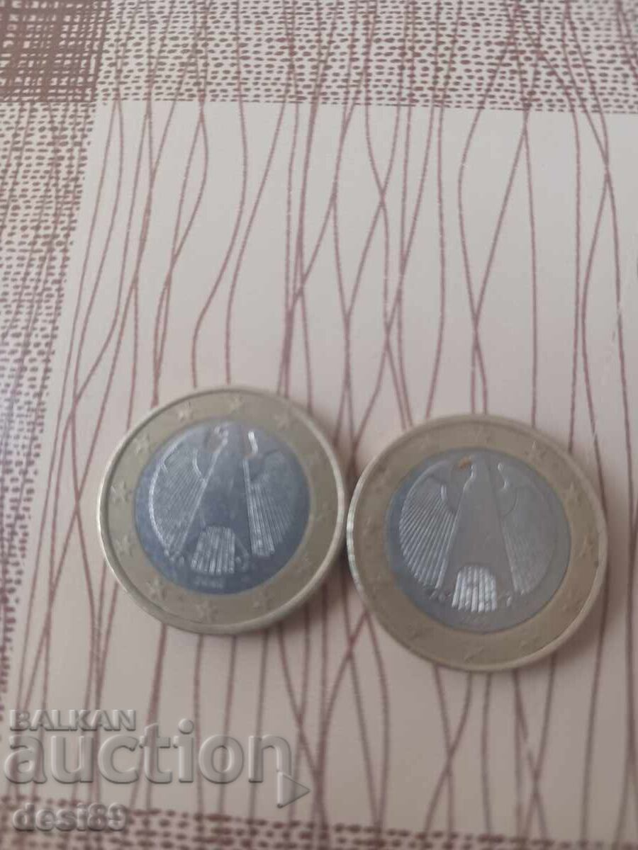 Νομίσματα Γερμανία 2002 - 2 τεμάχια Νομίσματα Γερμανία 2002 - 2 τεμάχια