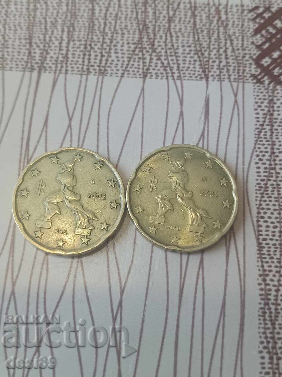 Δύο τεμάχια Ιταλία 2002 με τιμή € 200.00 | 391.17 BGN Δύο τεμάχια Ιταλία 2002 με τιμή € 200.00 | 391.17 BGN