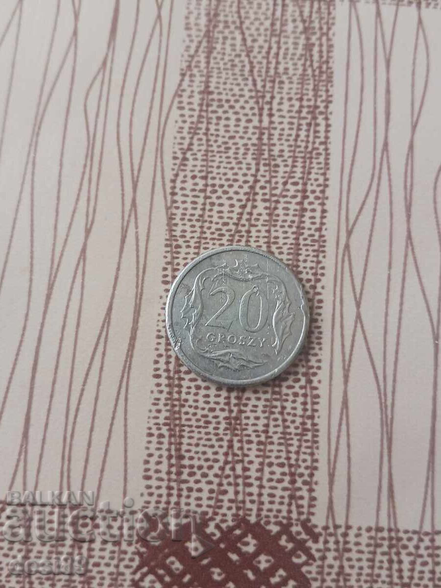 Licitație 20 groszy 2008g. Polonia