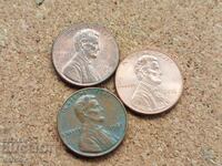 SUA 1 cent, ani diferiți