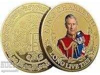 Suveniruri, monede placate cu aur Regele Charles 3