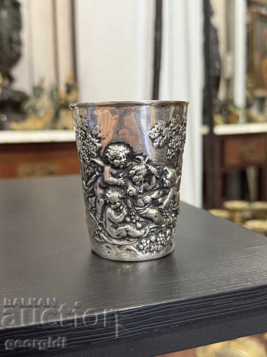 Αυθεντικό ασημένιο κύπελλο - Ροκοκό. Αρ. 7995 - 7