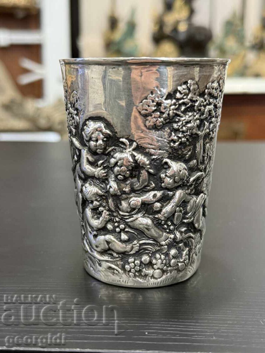 Αυθεντικό ασημένιο κύπελλο - Ροκοκό. Αρ. 7995