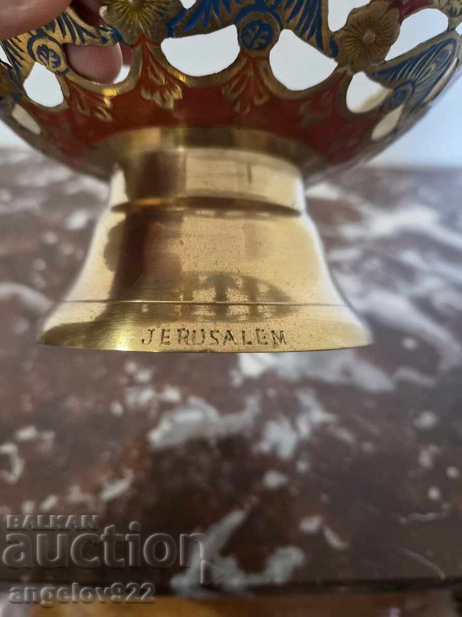 Bol de bronz pictat manual!!! - 6