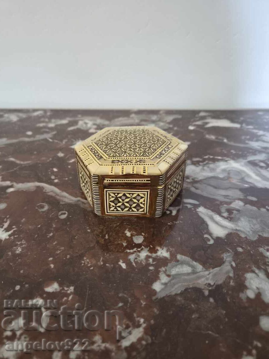 Βίντατζ ξύλινο κουτί κοσμημάτων με εντορσία!!! - 5