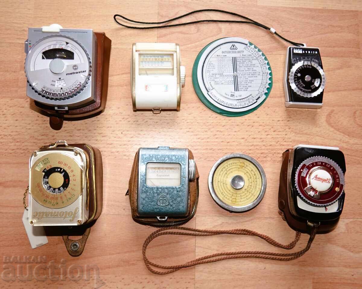 8 φωτόμετρα, 2 μηχανικά, το ένα με μπαταρία, ιδιαίτερα
