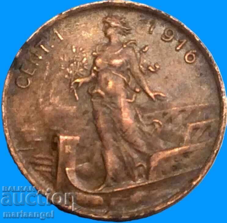 1 centesimo 1916 Italia Victor Emmanuel III 1869-1947
