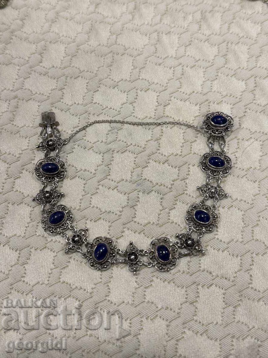 Brățară argintie cu pietre naturale - Lapis Lazuli. Nr. 8009 cu preț € 70.00 | 136.91 BGN