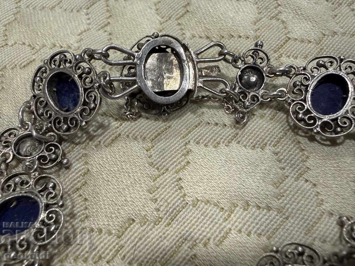 Brățară argintie cu pietre naturale - Lapis Lazuli. Nr. 8009 - 7