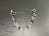 Brățară argintie cu pietre naturale - Lapis Lazuli. Nr. 8009