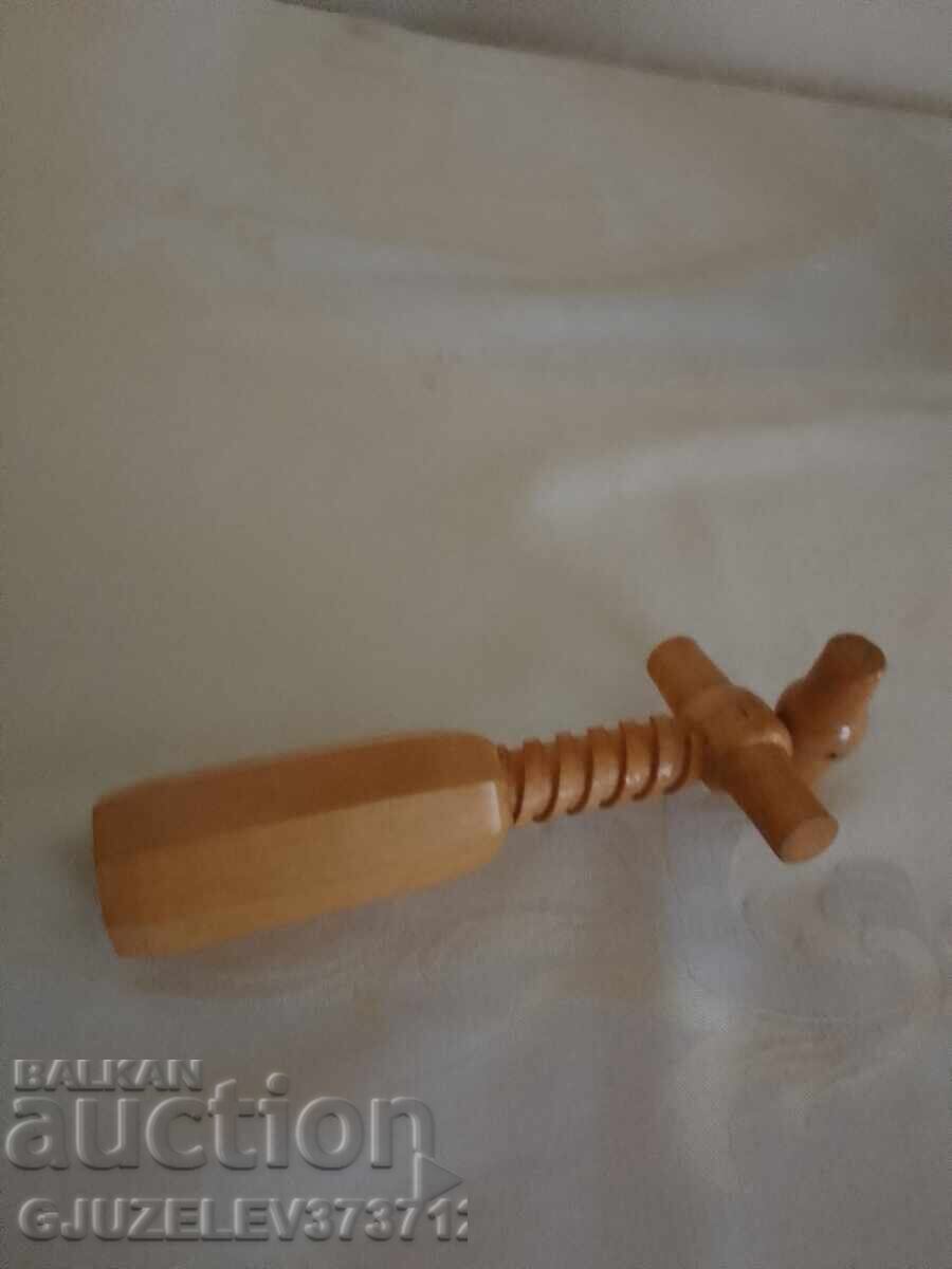 Retro turboșon din lemn, lucrat manual