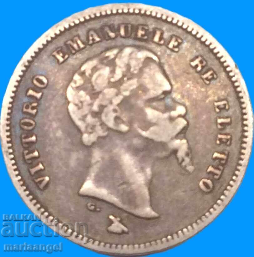 50 λεπτά 1860 Ιταλία F - Φλωρεντία ασήμι - 7 50 λεπτά 1860 Ιταλία F - Φλωρεντία ασήμι - 7