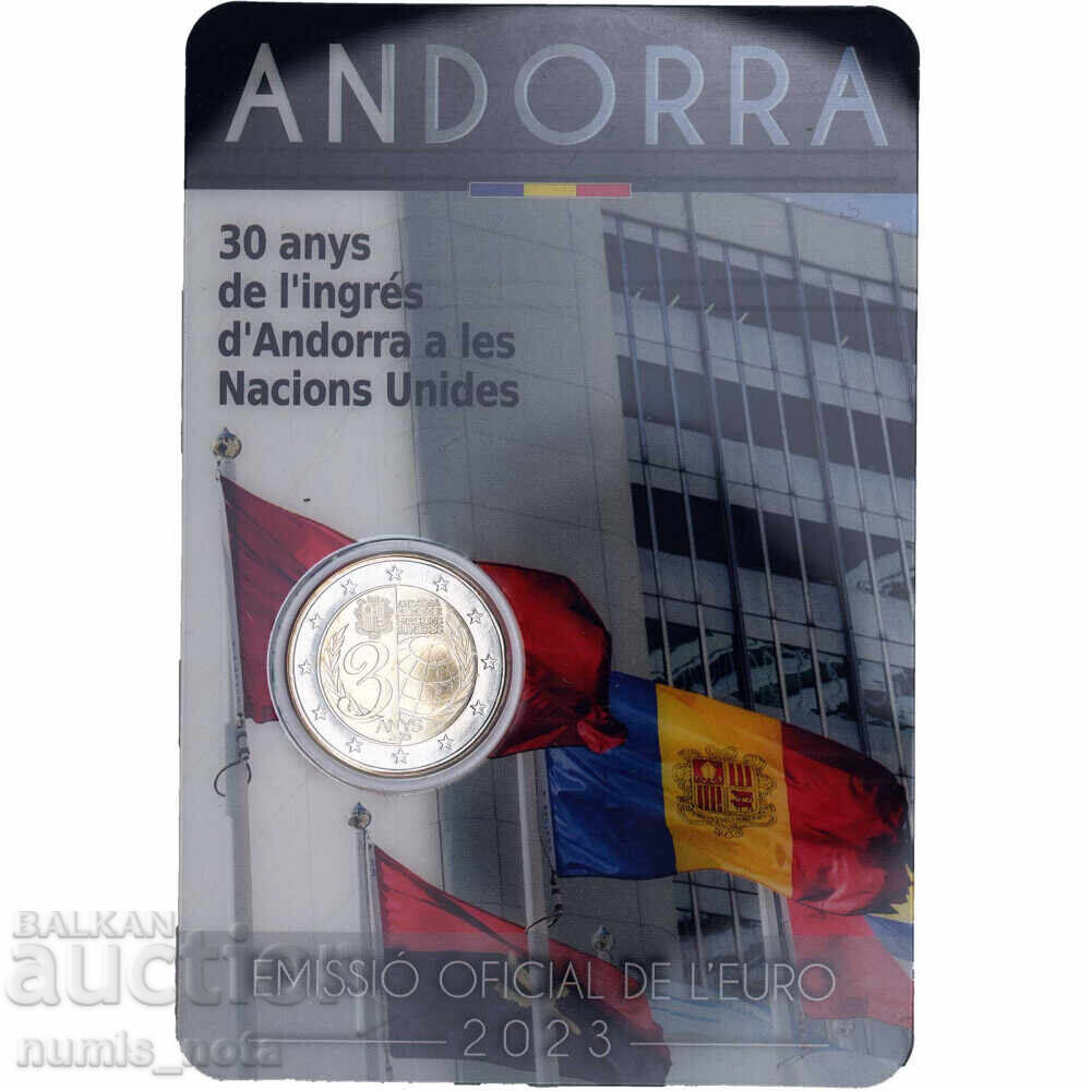 Ανδόρα 2 ευρώ 2023 30 χρόνια - Ένταξη της Ανδόρας στον ΟΗΕ με τιμή € 34.00 | 66.50 BGN