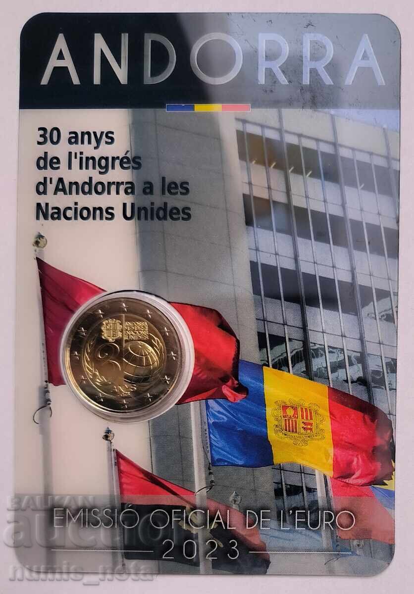 Παράδοση Ανδόρα 2 ευρώ 2023 30 χρόνια - Ένταξη της Ανδόρας στον ΟΗΕ