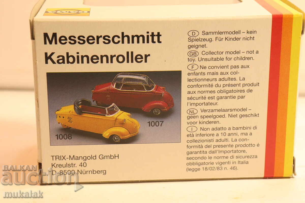 Livrarea 1:43 GAMA MESSERSCHMITT MAȘINUȚĂ MODEL