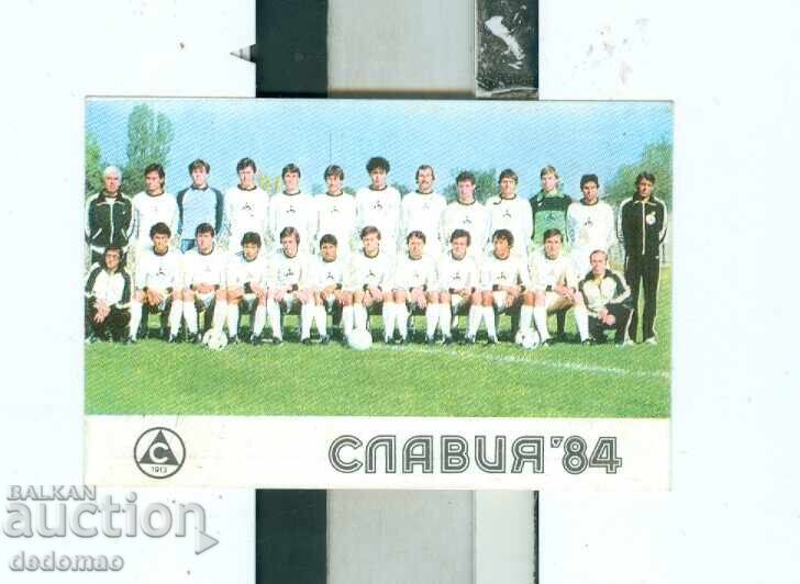 SLAVIA - CALENDAR MIC DIN 1984 SLAVIA - CALENDAR MIC DIN 1984