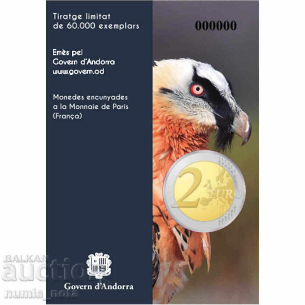 Андора 2 евро 2025 Брадат лешояд с цена € 34.00 | 66.50 лв.