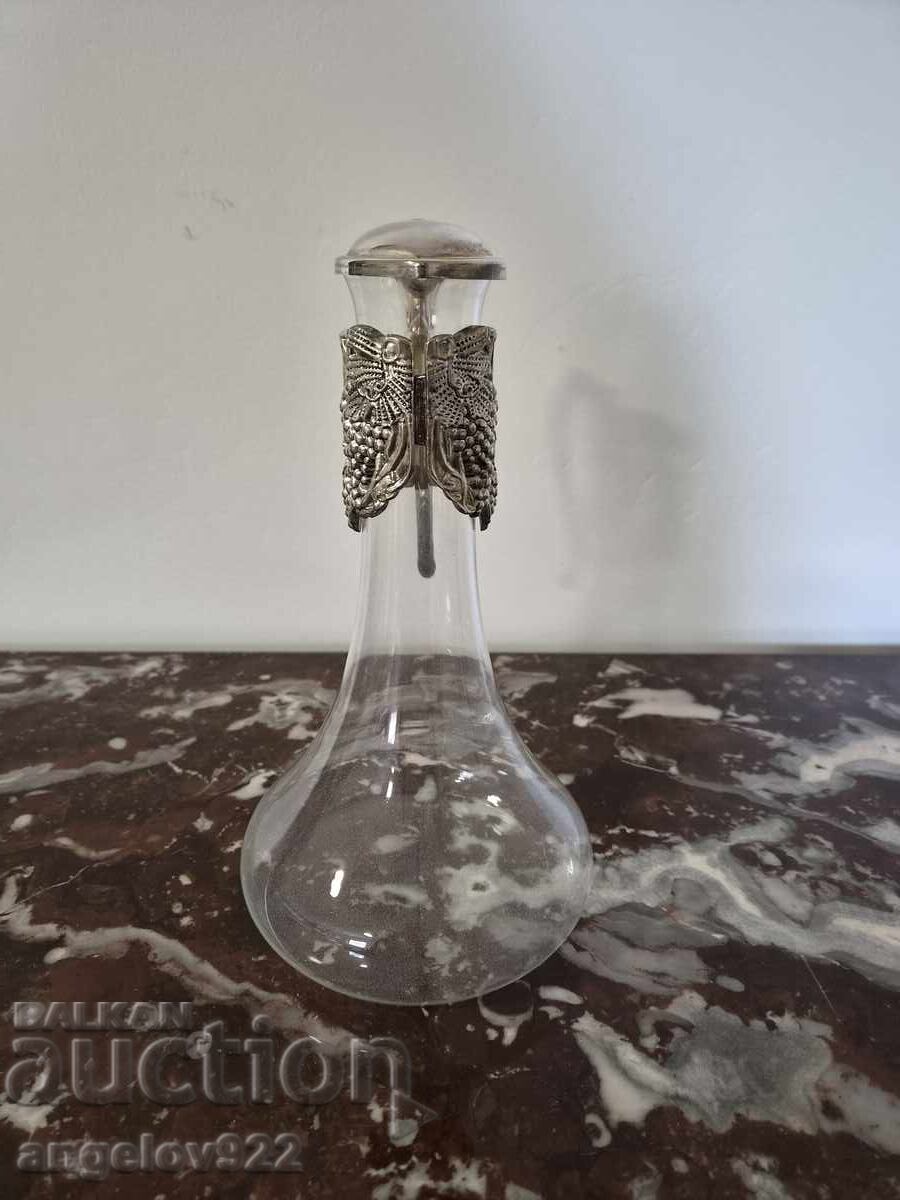 Beautiful glass jug with metal fittings!!! with price € 2.50 | 4.89 BGN