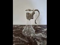 Beautiful glass jug with metal fittings!!!