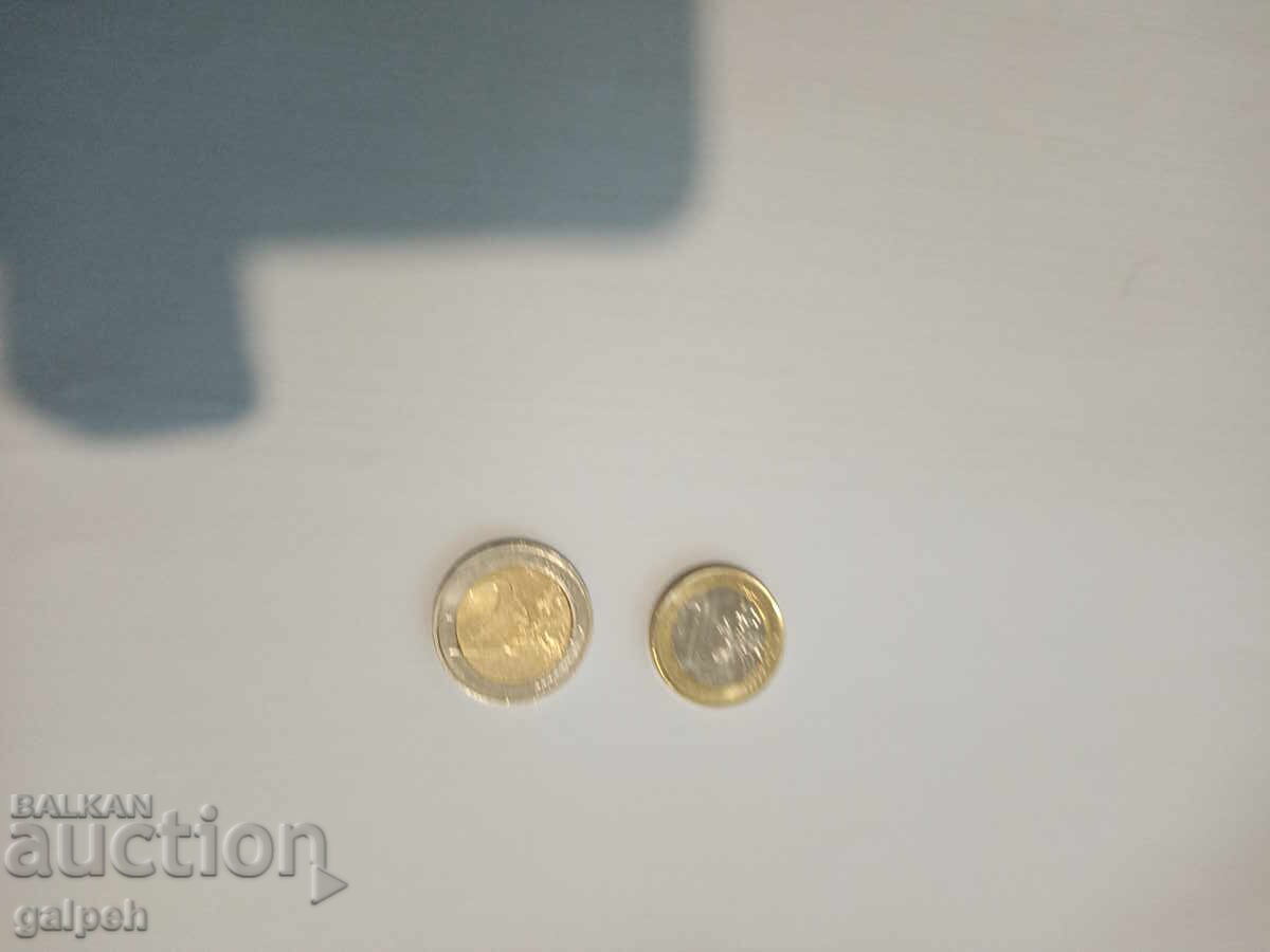 Croația LOT EURO - 1 și 2 Euro - 2 buc. - 6 Euro cu preț € 6.00 | 11.73 BGN