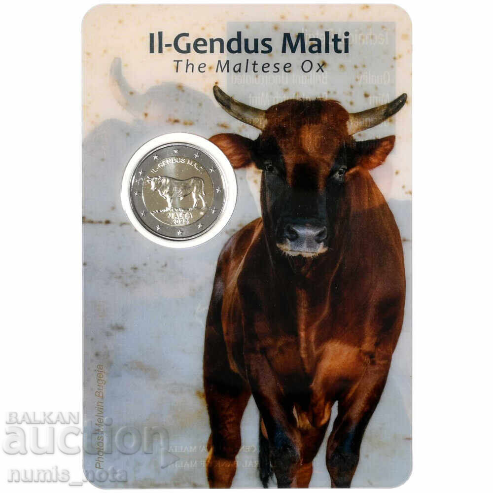 Licitație Malta 2 euro 2025 Specii malteze indigene - Vulpea malteză