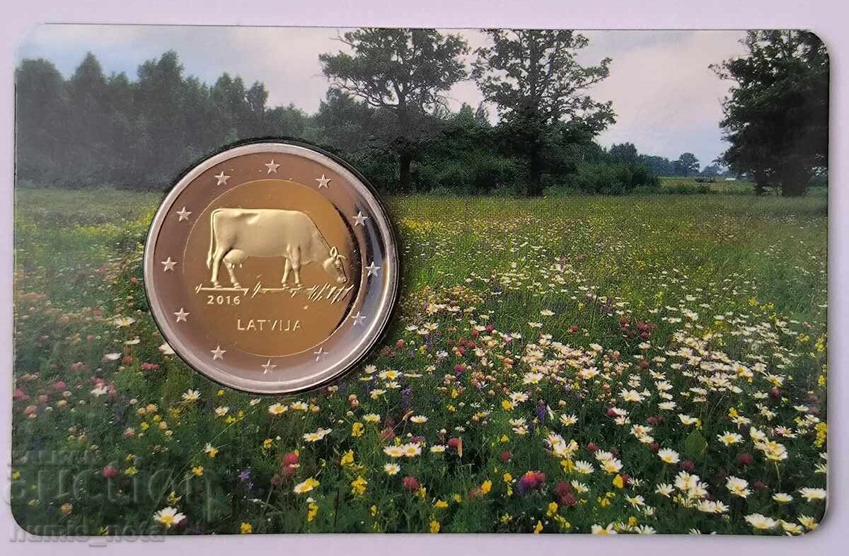 Λετονία 2 ευρώ 2016 Λετονική αγελάδα